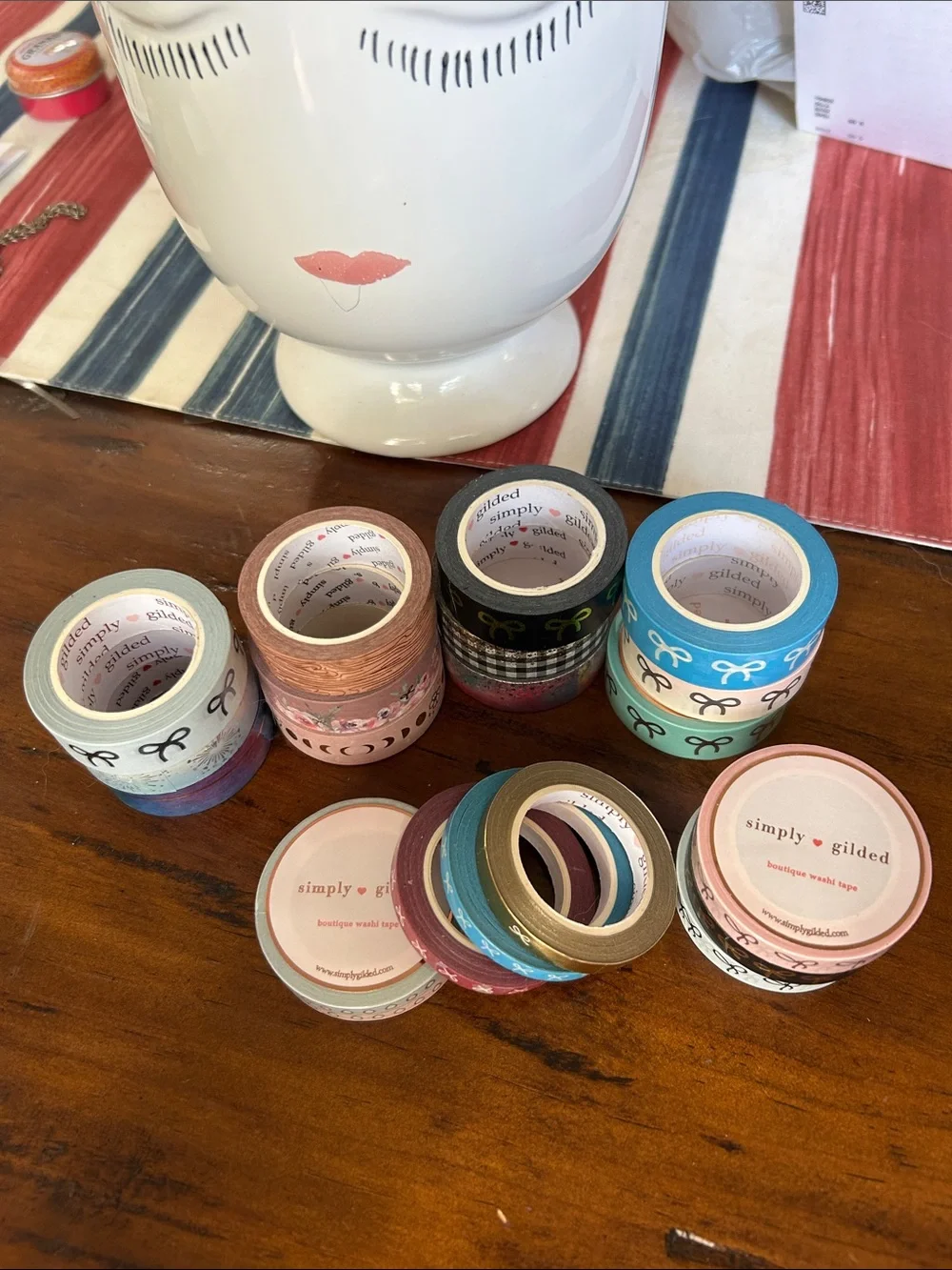 Simply gilded bundle 20Washi Tape Set - Assorted Blue, Pink, Gold, Black